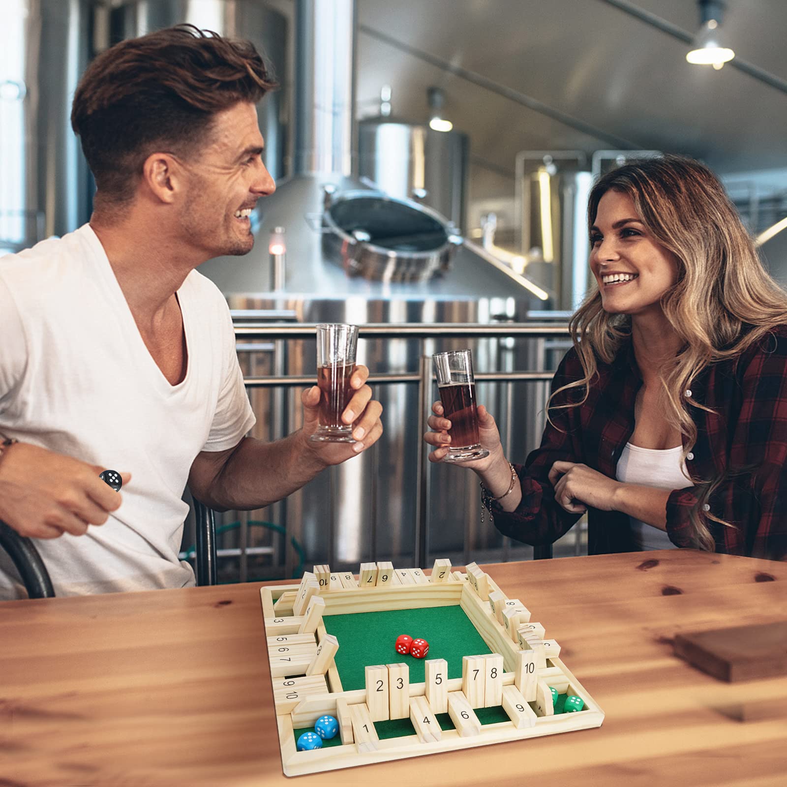 木製ボードゲーム 2-4人用 Amazon.co.jp: Win SPORTS Shut The Box ダイスゲーム - 木製